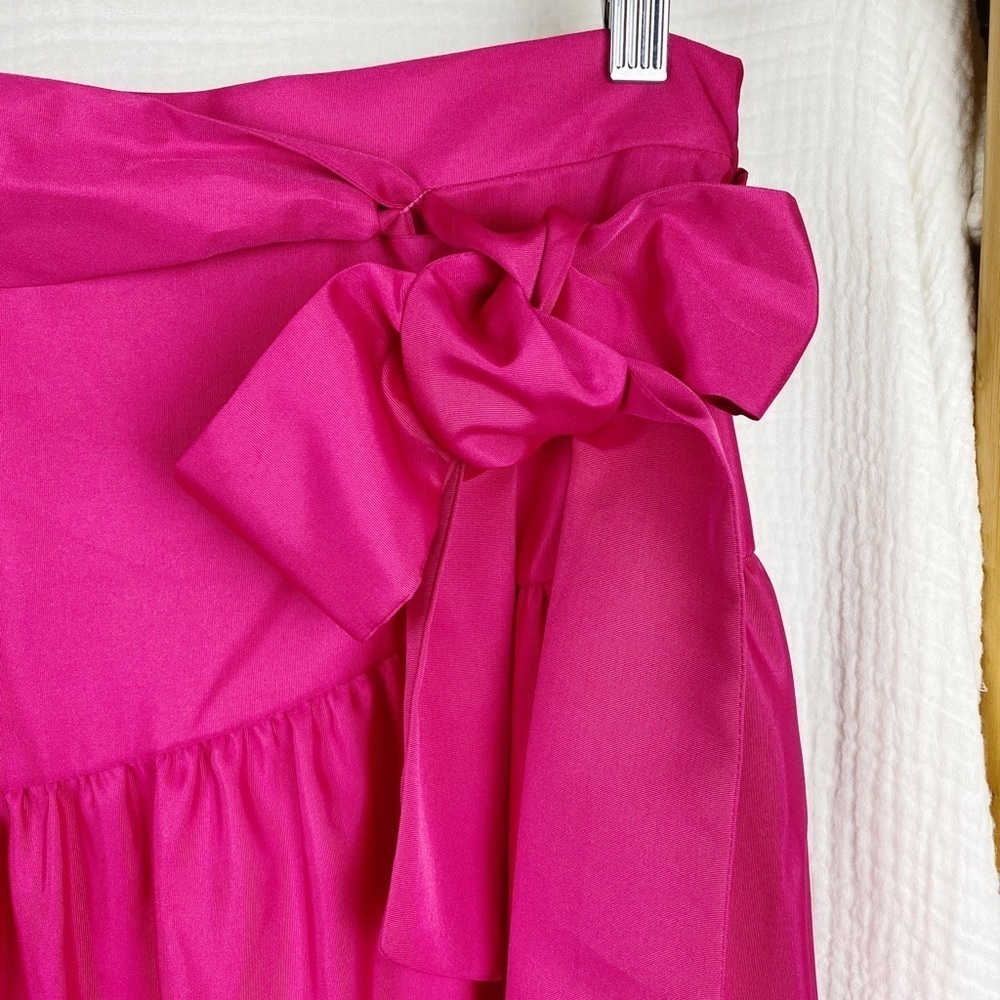 ELIZA J WOMENS BOW HI LOW WRAP RUFFLED SKIRT - Picture 4 of 11